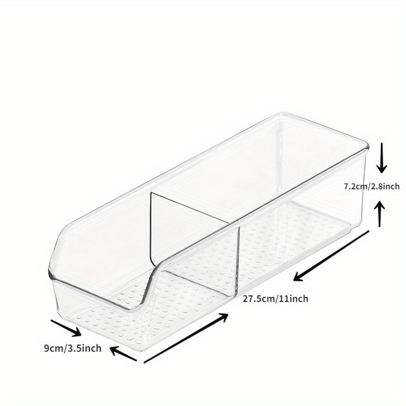 Clear Pantry Storage Bin with Dividers (1 Bin)