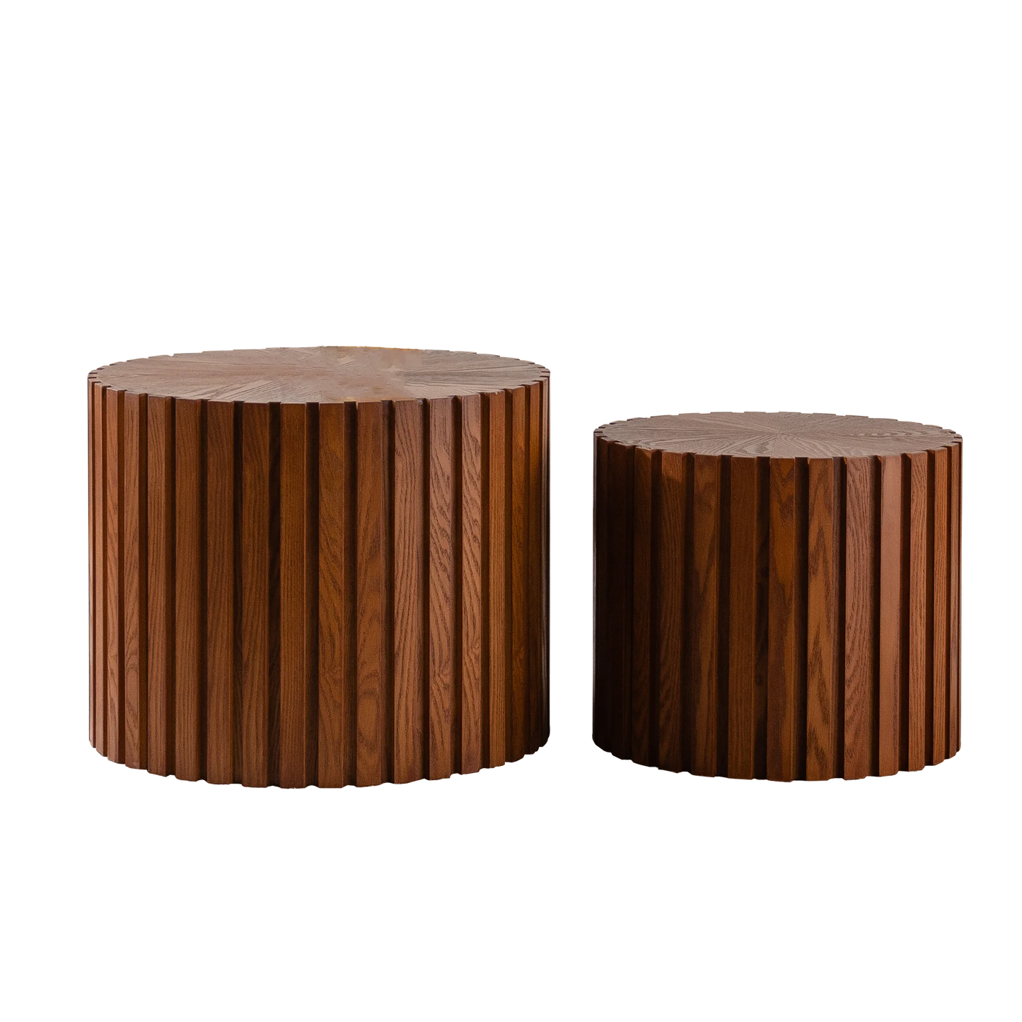 Modern Geometric Wood-Grain Coffee Table for Living Room