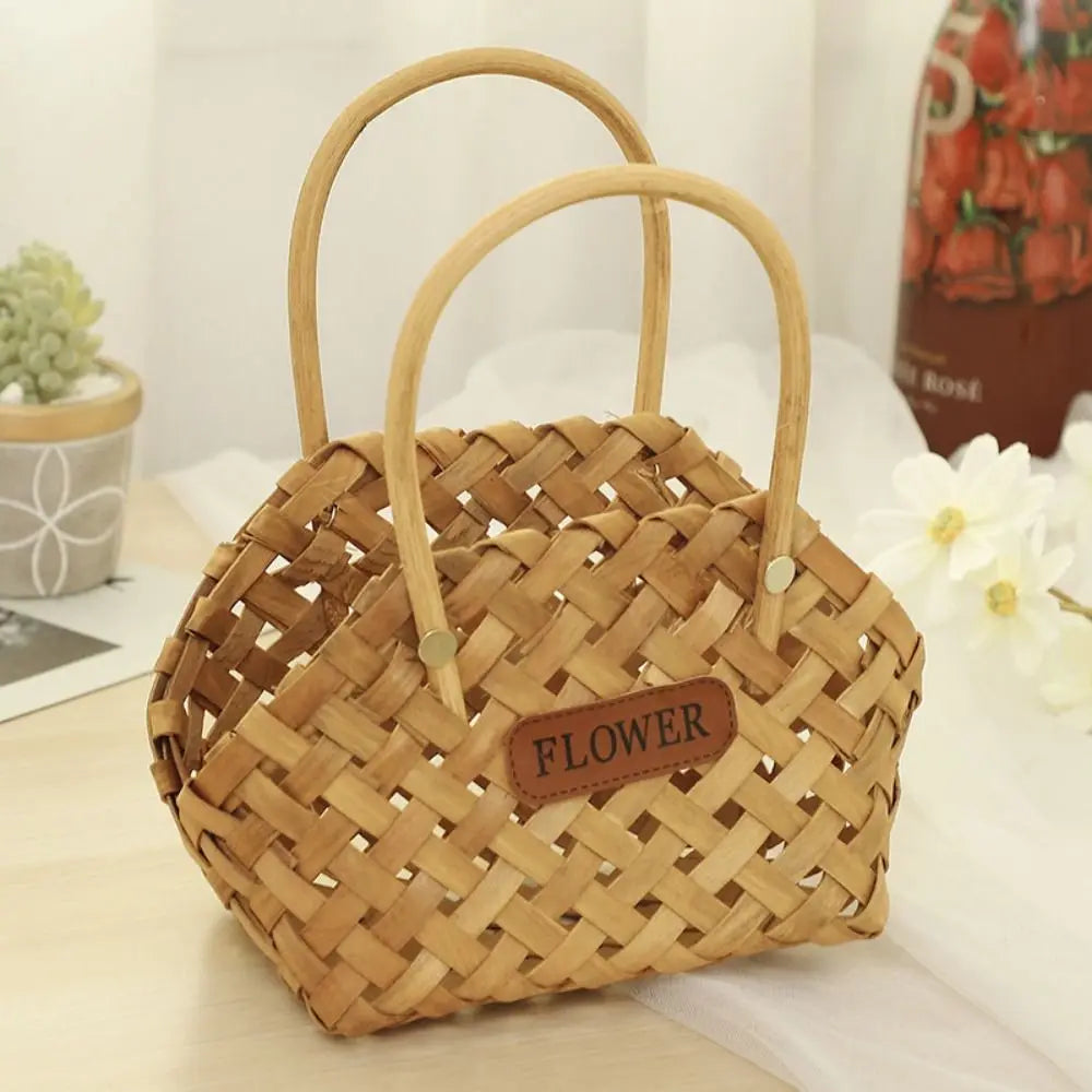 Girl Basket Wicker Baskets Basket Wicker Or Bamboo Baskets Cachepot For Flowers Bamboo Basket Decorative Flower Baskets