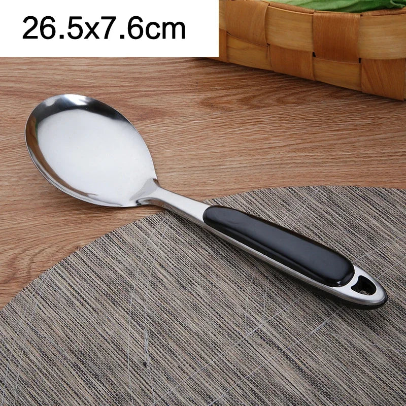 Kitchen Utensils Stainless Steel Spatula Soup Spoon Shovel Thickened Anti-scalding Rice Spoon Frying Shovel Utensils Kitchen