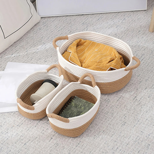 Woven Rope Storage Basket for Home Organization