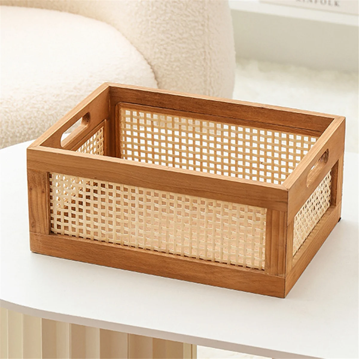 Decorative Basket Book Storage Woven Baskets for Storage Basket Organizing Nursery Bedroom Rattan Bathroom(S)