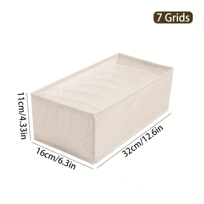 Foldable Drawer Organizer – Beige Fabric Storage Bin with Rose Gold Handles (1 Bin)