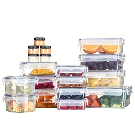 18-Pack Airtight Food Storage Containers – Leak-Proof Square Containers with Flip-Top Lids