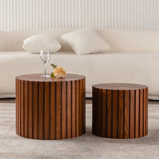 USA Overseas Geometric Modern Design Warehouse Wood Grain Coffee Table High Quality Living Room Furniture Ready to Ship