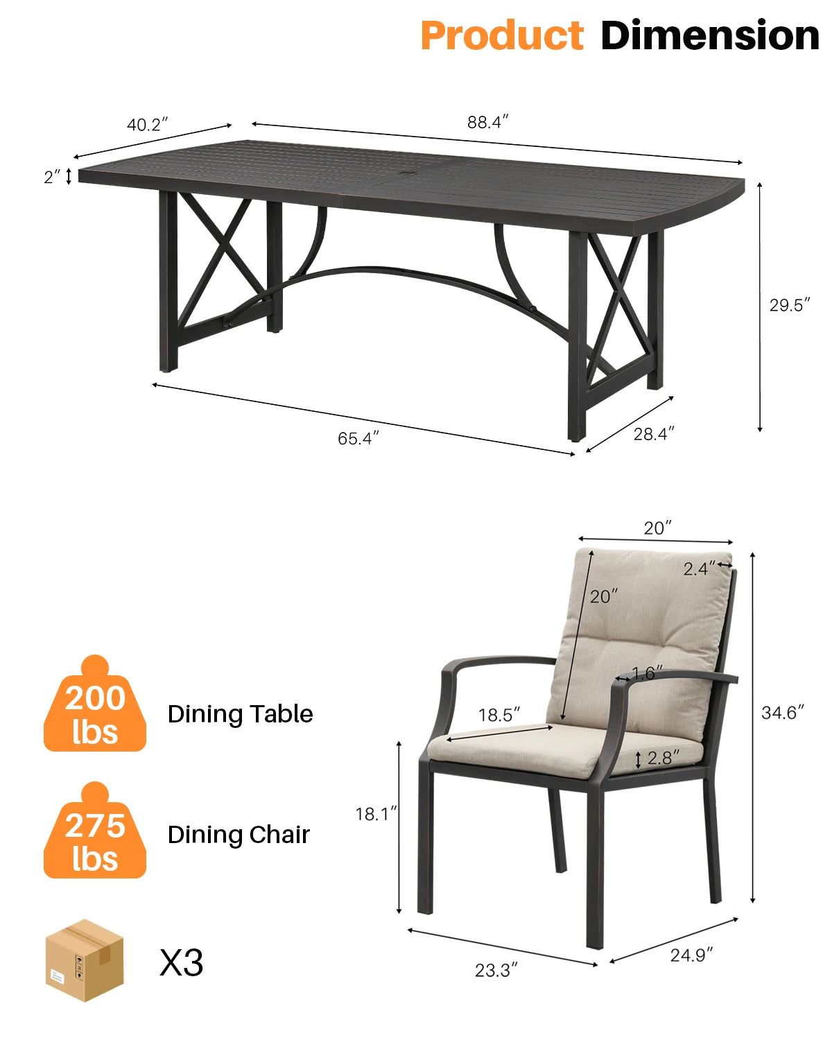 Premium 9-Piece Antique Outdoor Dining Set Lightweight Aluminum All-Weather UV-Resistant Free US Shipping Home School Furniture