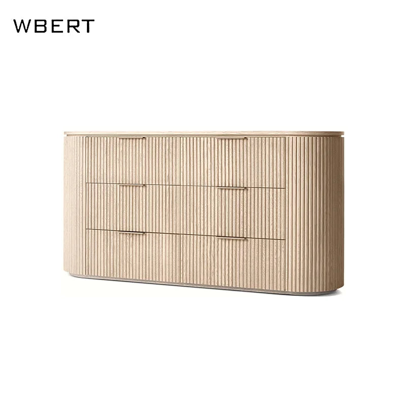 WBERT RH American-Style Customized 6-Drawer Dresser Byron Series Solid Oak Wood Cabinet for Home Bedroom Dresser  Rh Furniture