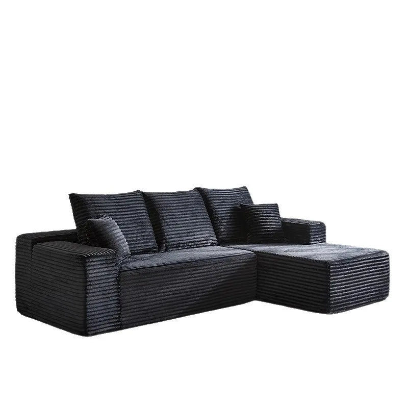 Wholesale Sofa Set Furniture Vacuum Compressed Beige L Shape Sectional for Small Space Apartment