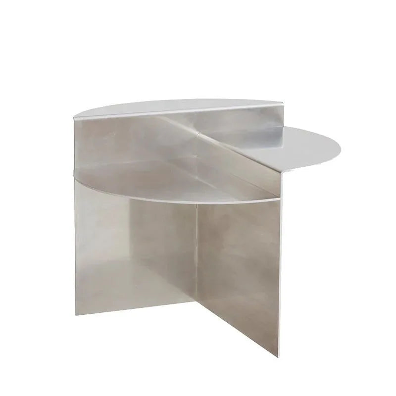 Modern Luxury European Stainless Steel Marble Wabi-Sabi Side Table Convertible Korean Coffee for Living Room Furniture
