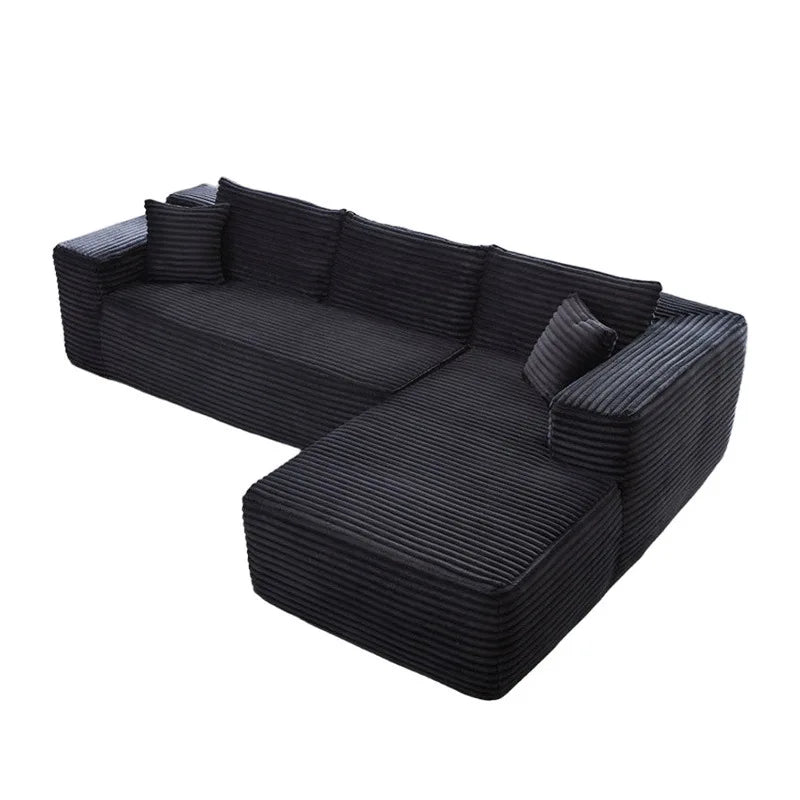 Wholesale Sofa Set Furniture Vacuum Compressed Beige L Shape Sectional for Small Space Apartment