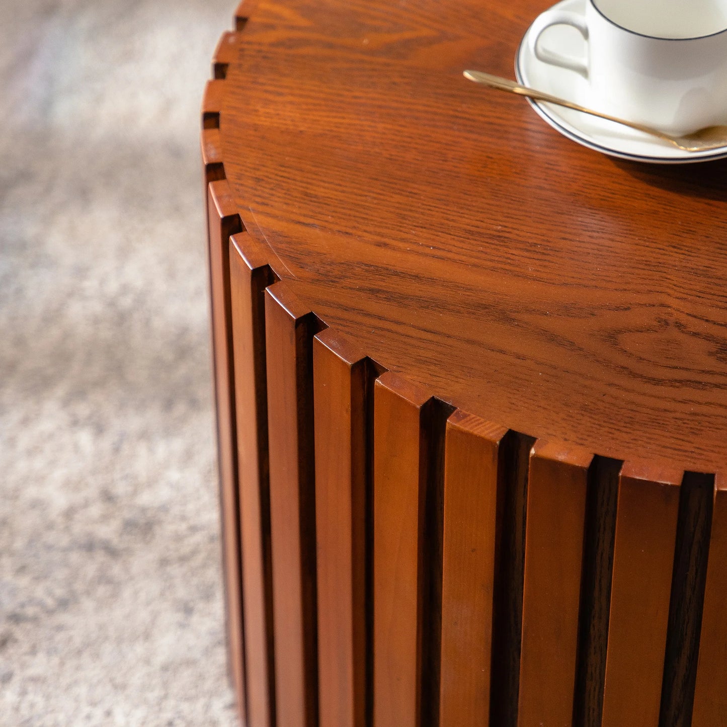 USA Overseas Geometric Modern Design Warehouse Wood Grain Coffee Table High Quality Living Room Furniture Ready Ship