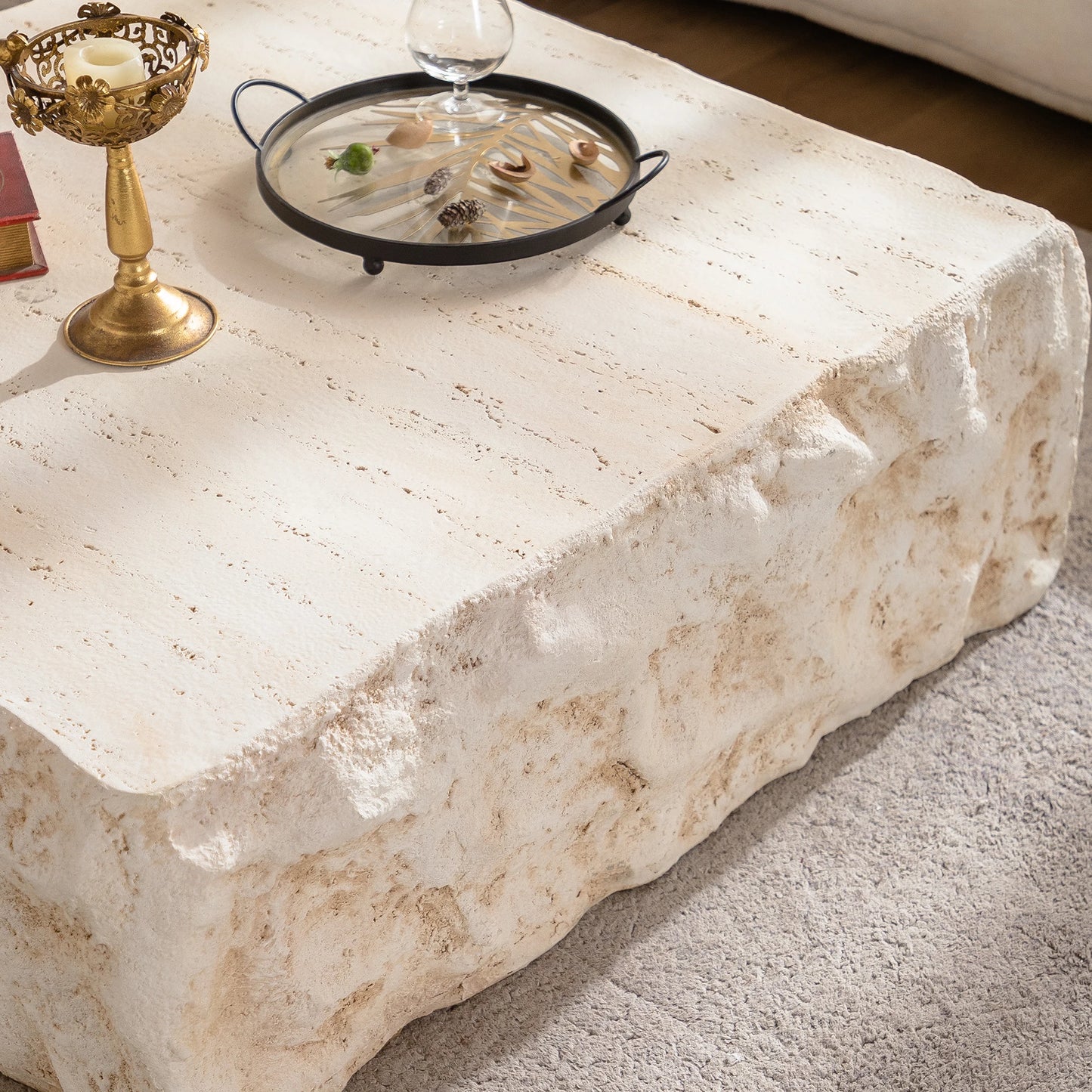 Modern Minimalist Rustic Style Wood Coffee Table Italian Light Luxury Designer Easy to Clean Home Furniture Hotel Use square