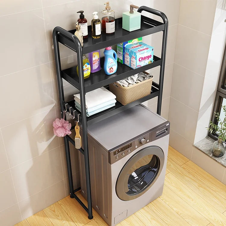 3-Tier Adjustable Over-Toilet Storage Rack – Space-Saving Metal Bathroom Organizer Shelf