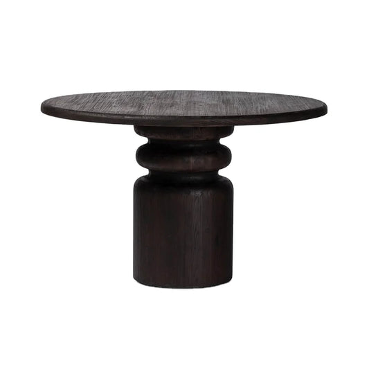 RH American Solid Wood Round Coffee Table Durable Traditional Style Dining Table for Home Living Room Furniture