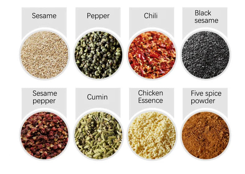 Kitchen Seasoning Box, Condiment Organizer, Spices Rack Storage Jars with Spoon Lid, Salt, Sugar and Pepper Shakers