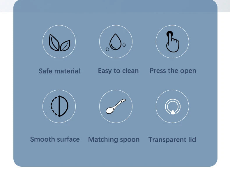 Kitchen Seasoning Box, Condiment Organizer, Spices Rack Storage Jars with Spoon Lid, Salt, Sugar and Pepper Shakers