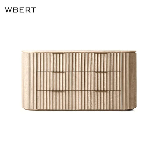WBERT RH American-Style Customized 6-Drawer Dresser Byron Series Solid Oak Wood Cabinet for Home Bedroom Dresser  Rh Furniture