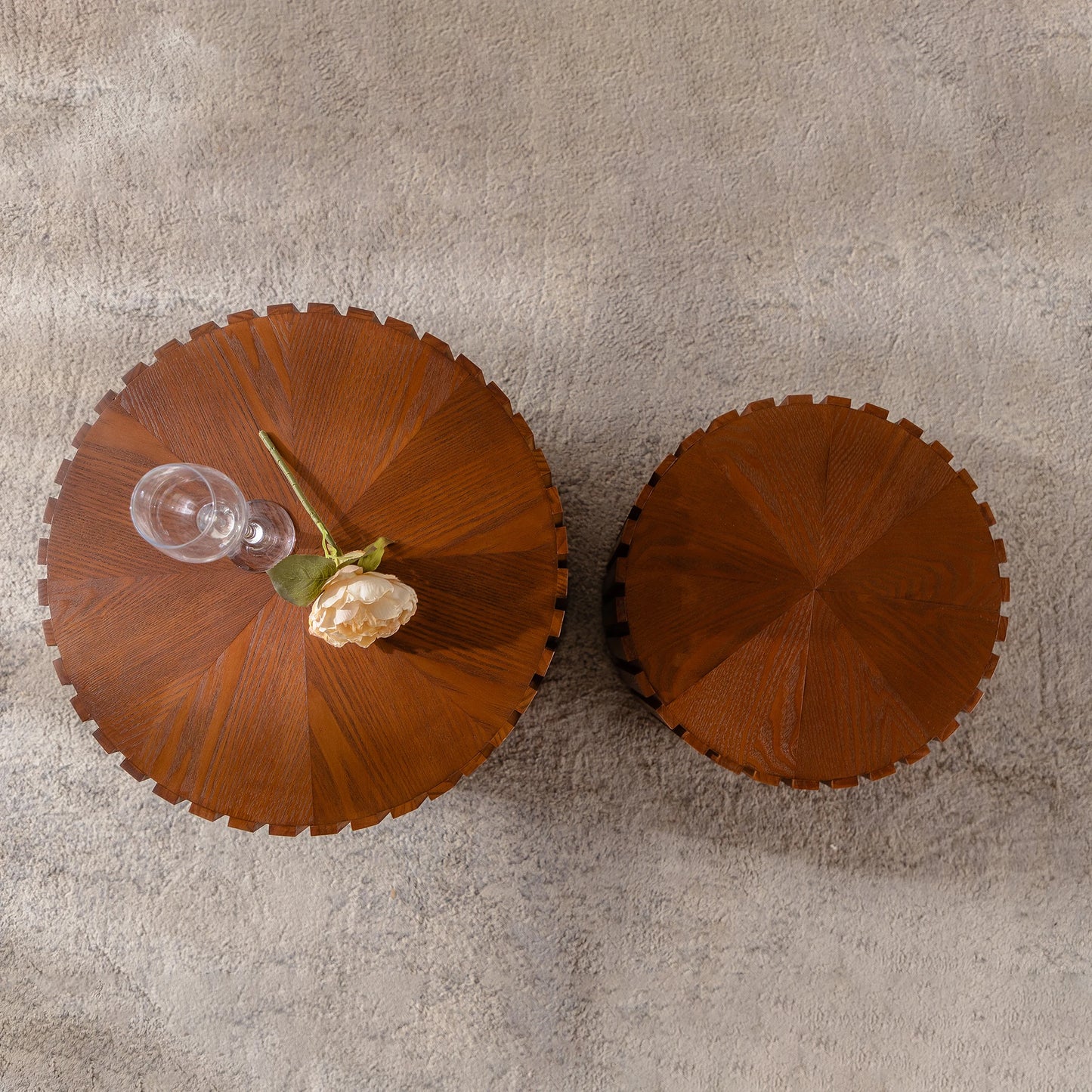 USA Overseas Geometric Modern Design Warehouse Wood Grain Coffee Table High Quality Living Room Furniture Ready to Ship