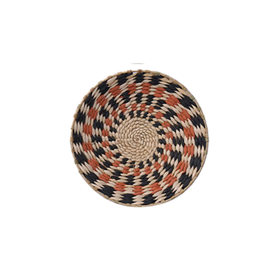 Boho Hand Woven Wall Baskets Hanging Home Decorative Rustic Wall Basket Decor Pendants for Kitchen Farmhouse Table Living Room