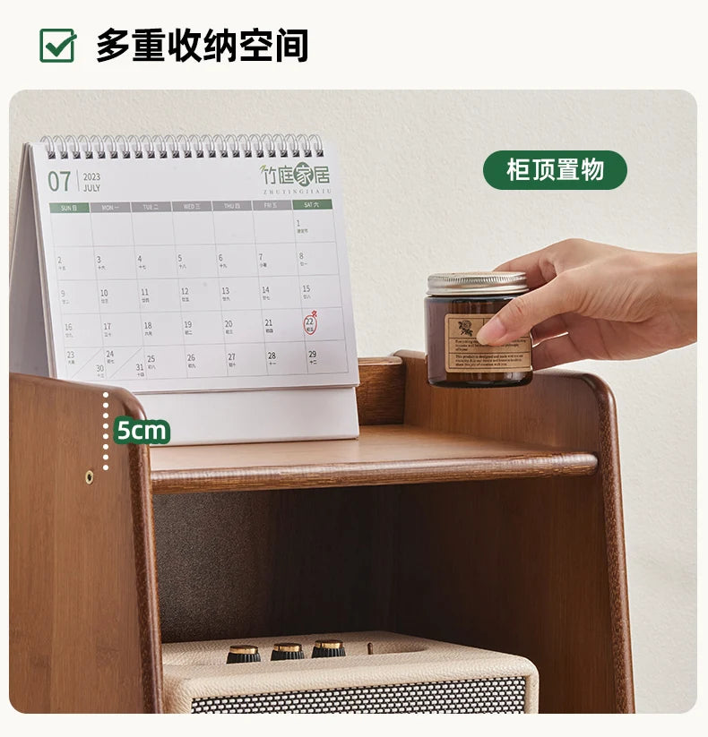 Multilayer Floor Storage Rack Multifunctional Living Room TV Stand Side Cabinet Small Bookshelf Household Organization