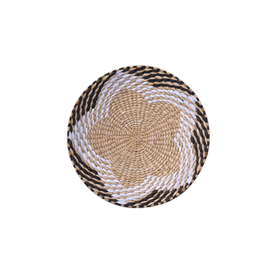 Boho Hand Woven Wall Baskets Hanging Home Decorative Rustic Wall Basket Decor Pendants for Kitchen Farmhouse Table Living Room