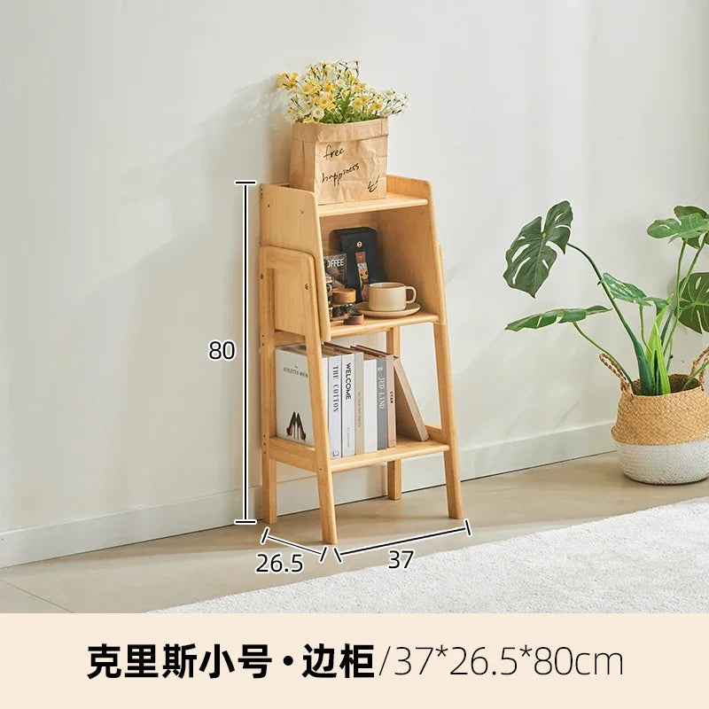 Multilayer Floor Storage Rack Multifunctional Living Room TV Stand Side Cabinet Small Bookshelf Household Organization