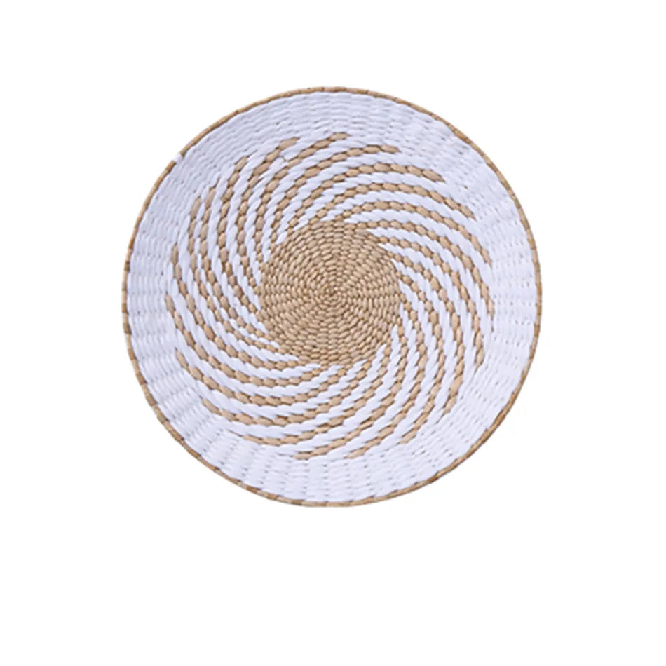 Boho Hand Woven Wall Baskets Hanging Home Decorative Rustic Wall Basket Decor Pendants for Kitchen Farmhouse Table Living Room