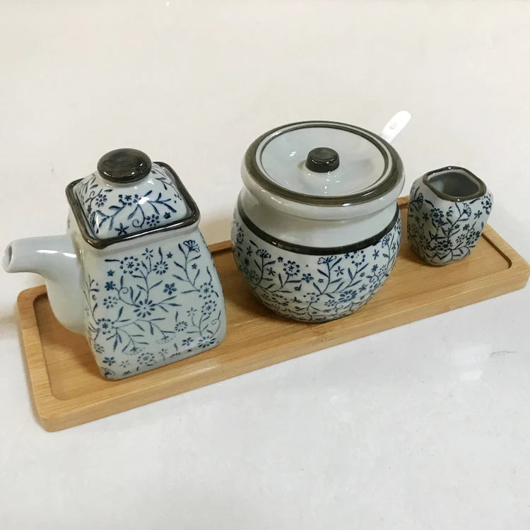 Kitchen Condiment Storage Set, Household Chopstick Holder, Unique Oil Dispenser, Modern Dining Table Organization