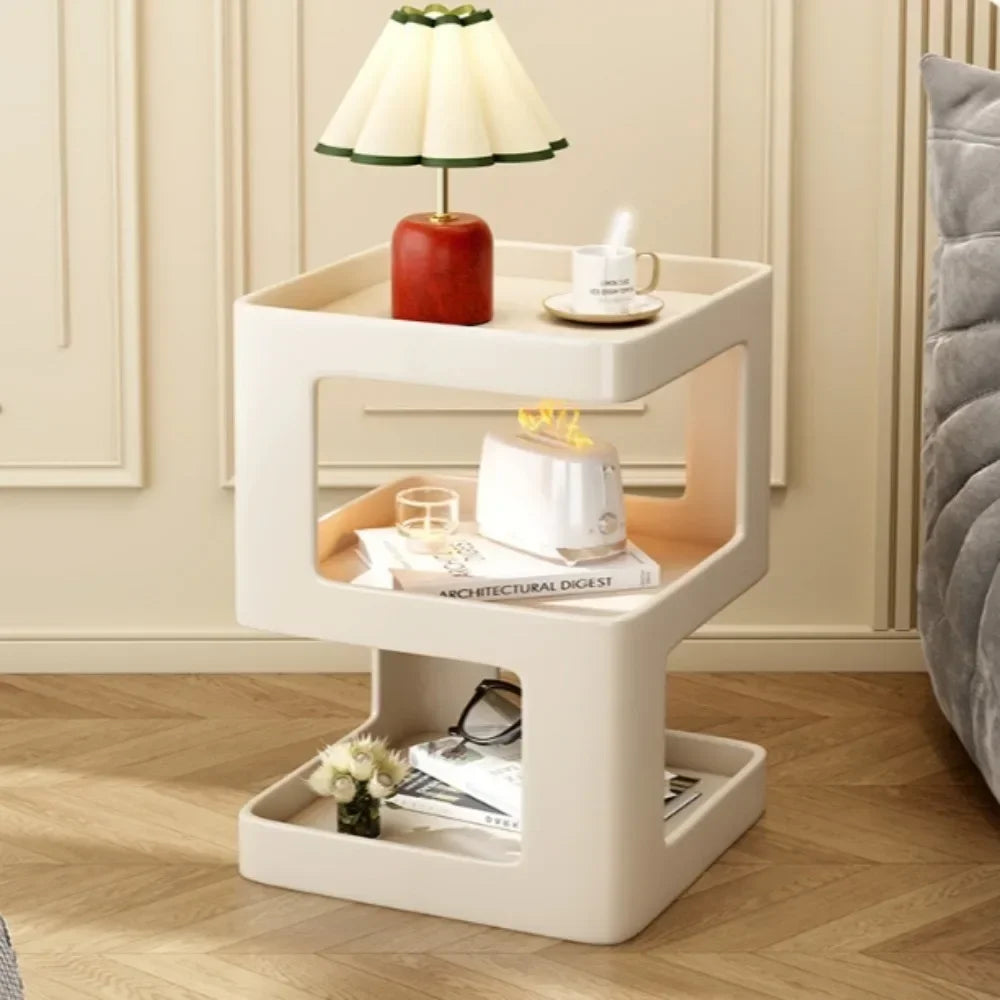 Multi Functional Home Storage Rack Simple and Modern Bedside Table Creative Fashion Detachable Double-layer Storage Platform