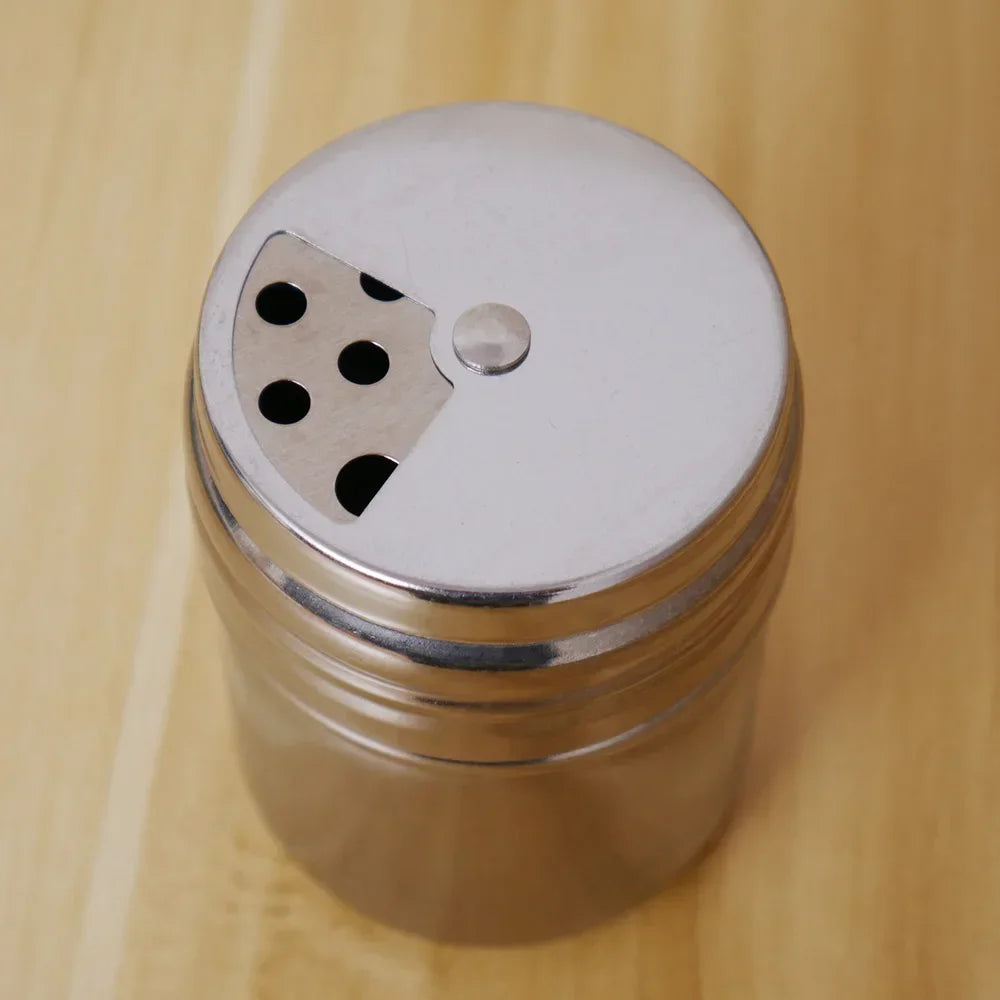 Kitchen Gadgets - Herb, Spice, Sugar, Salt, Pepper, Coffee Shaker Condiment Container Storage Bottles - Stainless Steel
