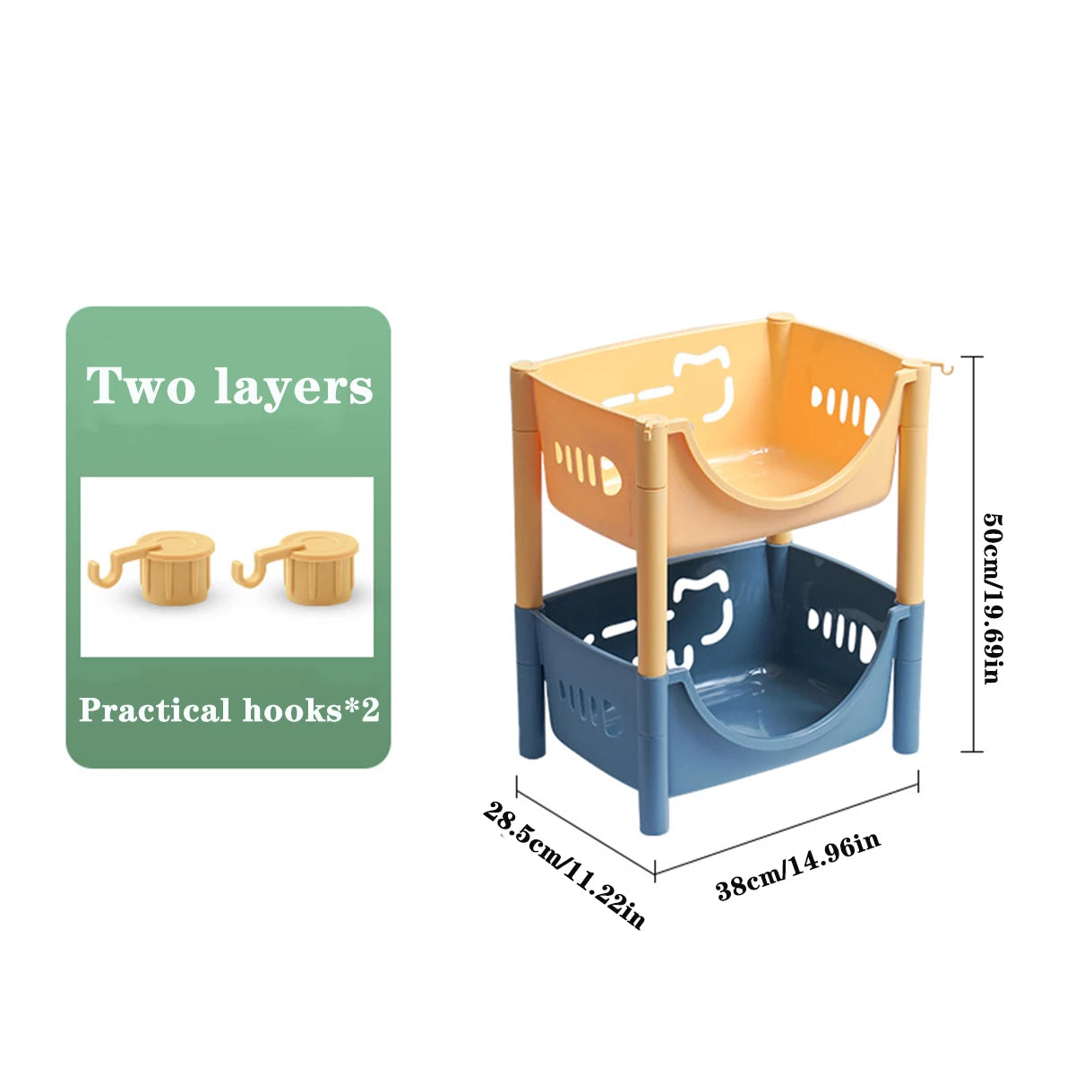 Kitchen Storage Trolley Movable Storage Cart Storage Racks for toy snack Large Capacity Storage Basket For Kitchen Living Room