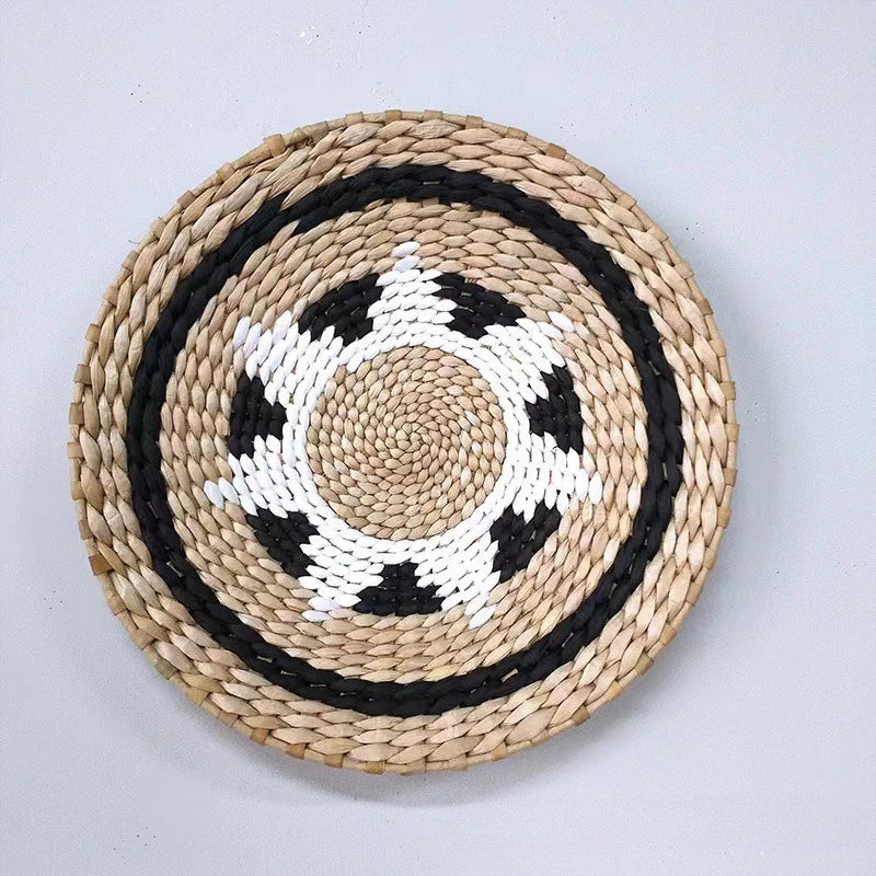 Boho Hand Woven Wall Baskets Hanging Home Decorative Rustic Wall Basket Decor Pendants for Kitchen Farmhouse Table Living Room