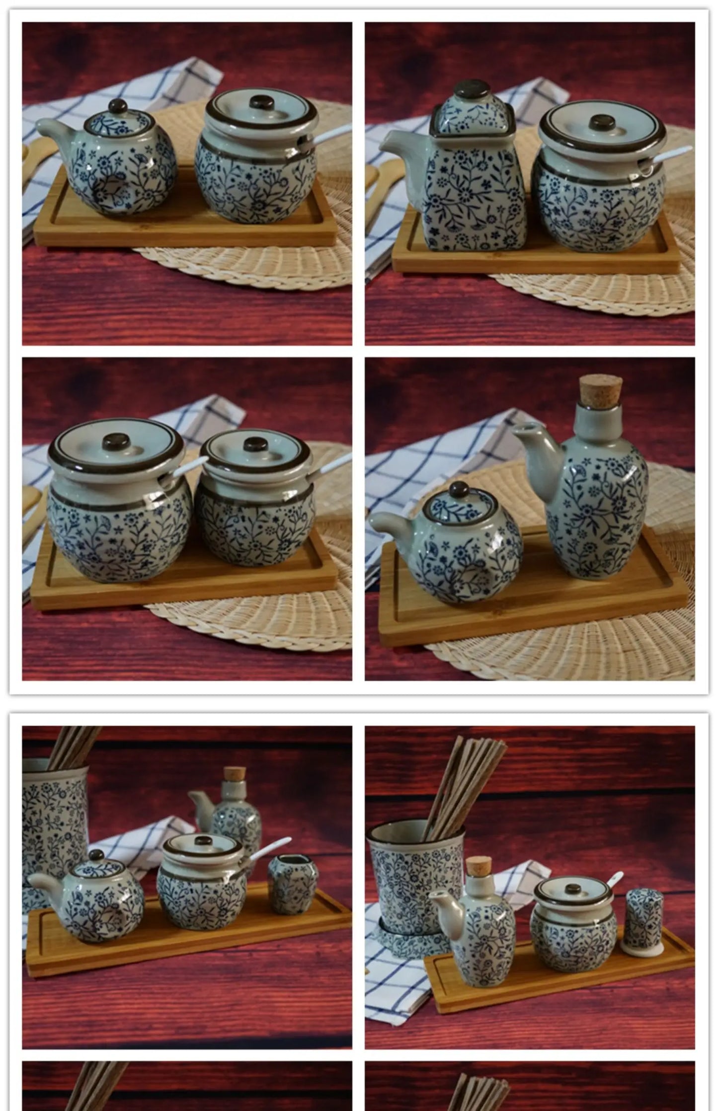 Kitchen Condiment Storage Set, Household Chopstick Holder, Unique Oil Dispenser, Modern Dining Table Organization