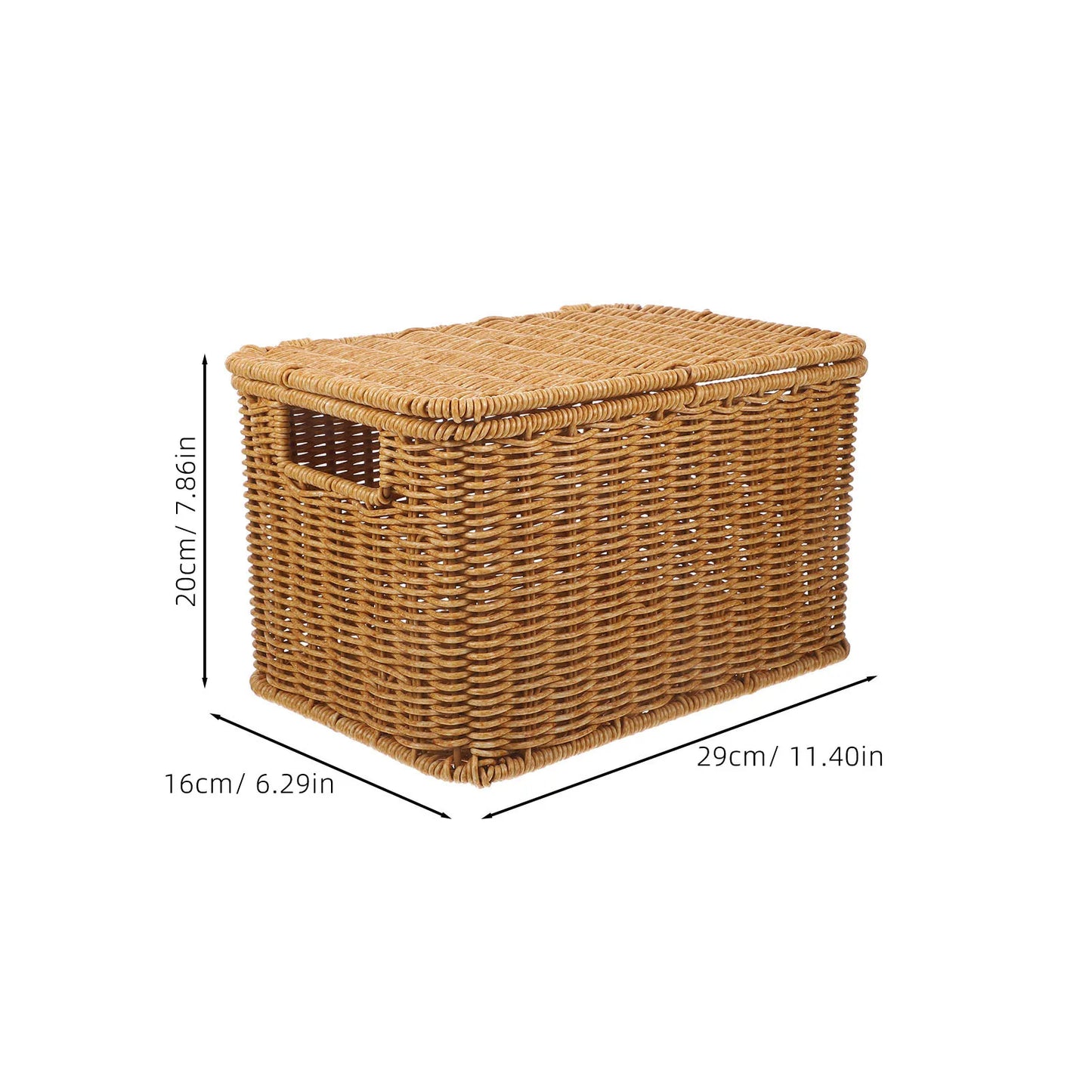 Basket Woven Storage Box Multi Function Basket Decorative Container Home Bins Indoor Clothes Toy Holder Lightweight Basket