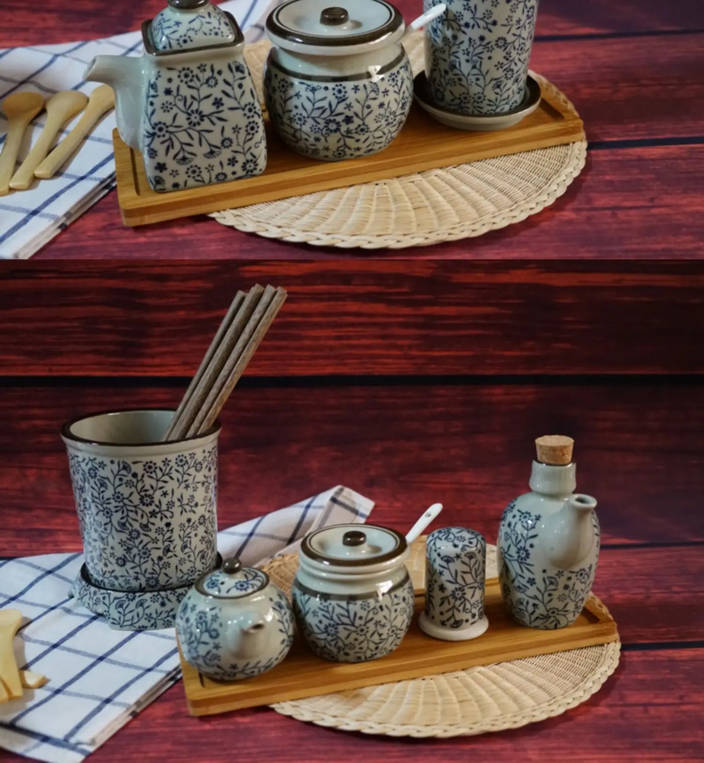 Kitchen Condiment Storage Set, Household Chopstick Holder, Unique Oil Dispenser, Modern Dining Table Organization