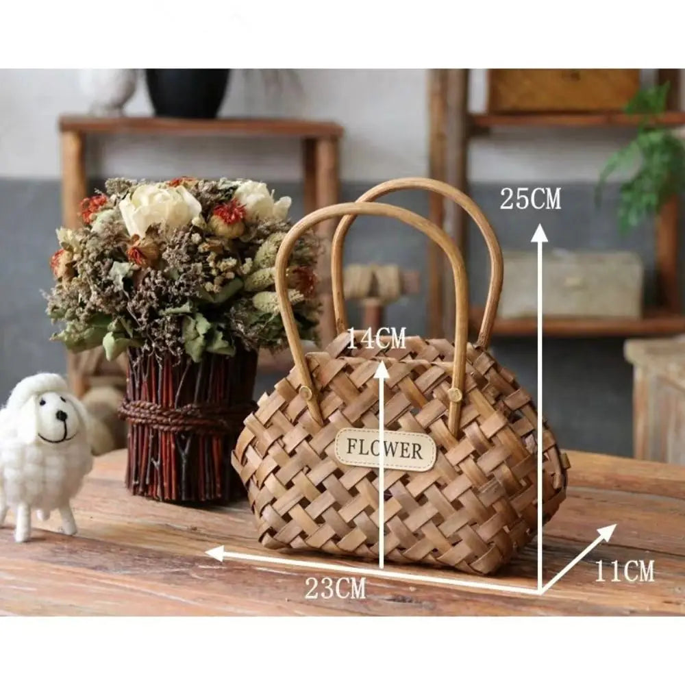 Girl Basket Wicker Baskets Basket Wicker Or Bamboo Baskets Cachepot For Flowers Bamboo Basket Decorative Flower Baskets