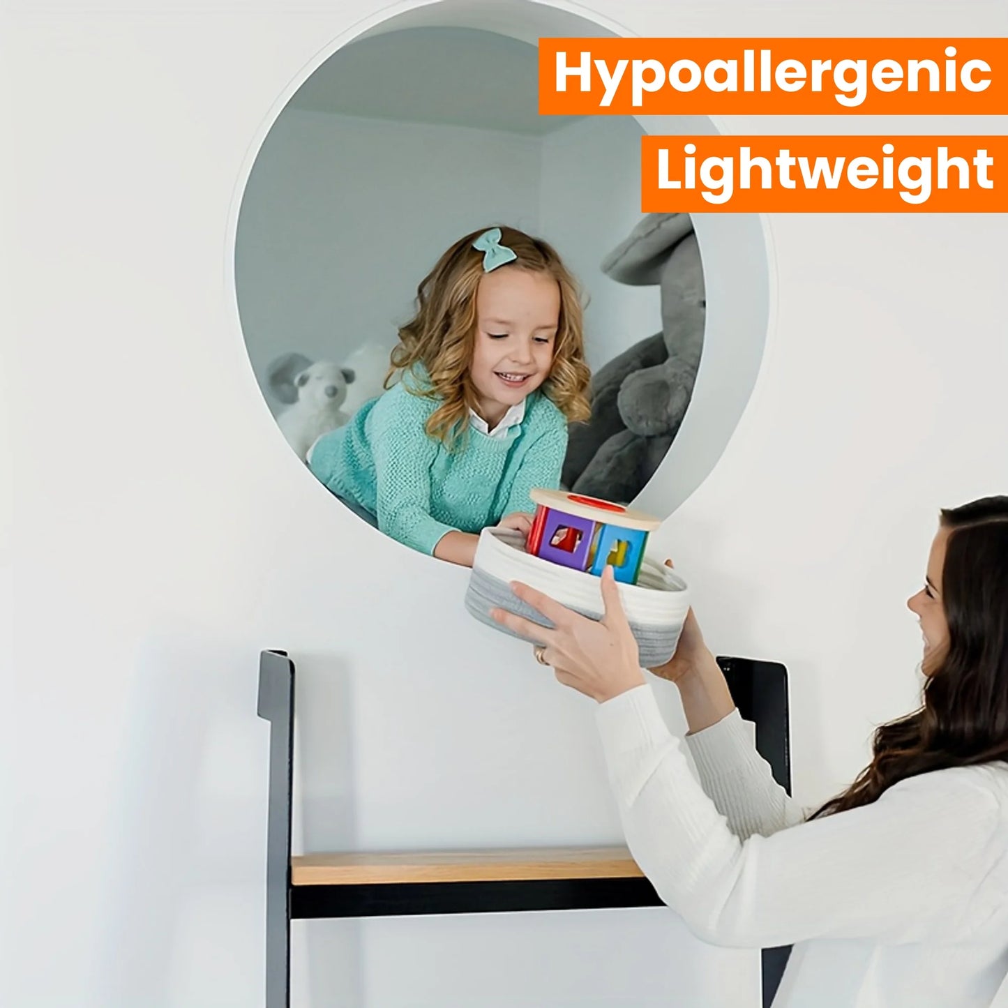 5pcs set of circular small baskets,hand woven baskets,toy storage baskets, fruits,remote controls,bathroom,table, key baskets