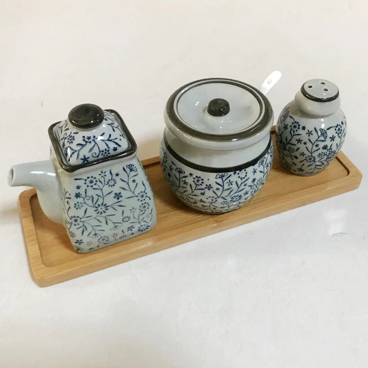 Kitchen Condiment Storage Set, Household Chopstick Holder, Unique Oil Dispenser, Modern Dining Table Organization