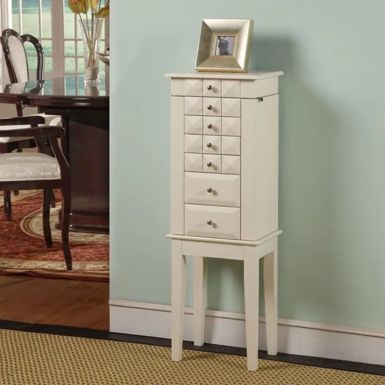 Large Jewelry Cabinet Wooden Storage Locker Living Room Dressers for Bedroom Drawer Storage Furniture Organizer Decoration