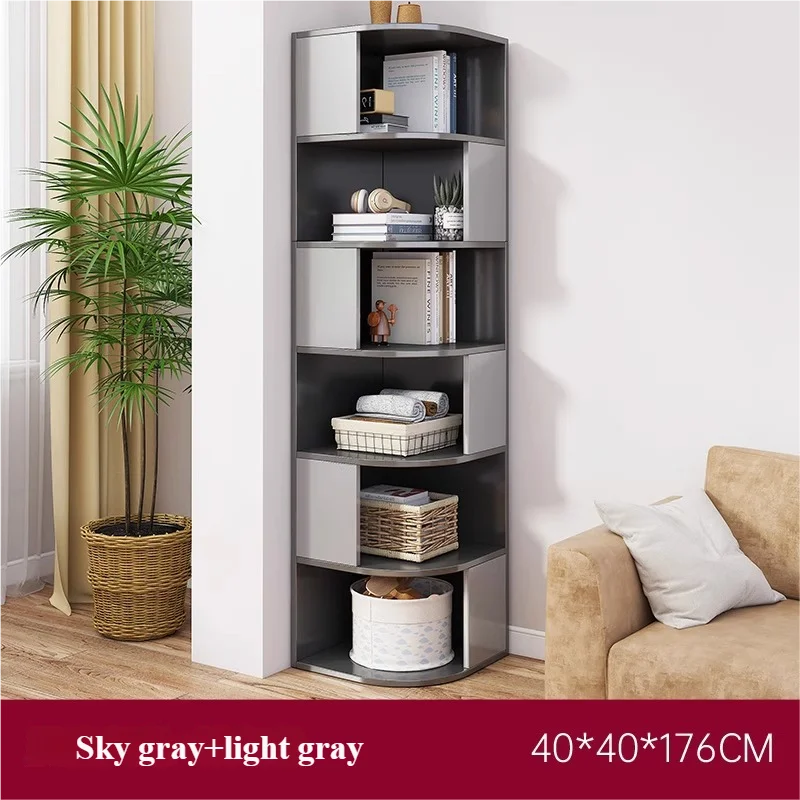 Solid Wood Wall-Mounted Corner Shelf Unit Narrow Bookshelf with Storage Space-Saving Design for Small Living Room & Home Office