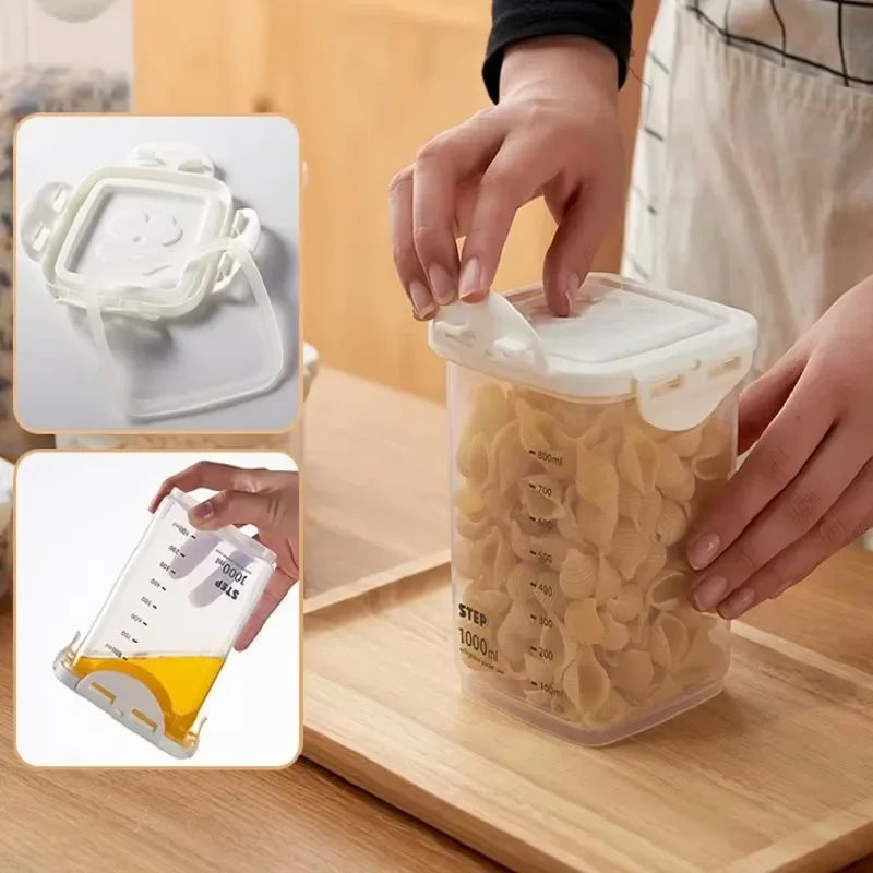 Clear Airtight Food Storage Canisters (3 Sizes)