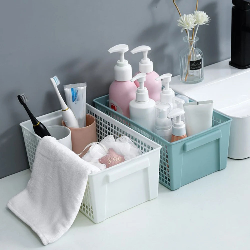 Desktop Basket Snack Storage Hollow Rectangular Storage Basket Widely Used In Families, Balconies, Living Rooms And Bathrooms