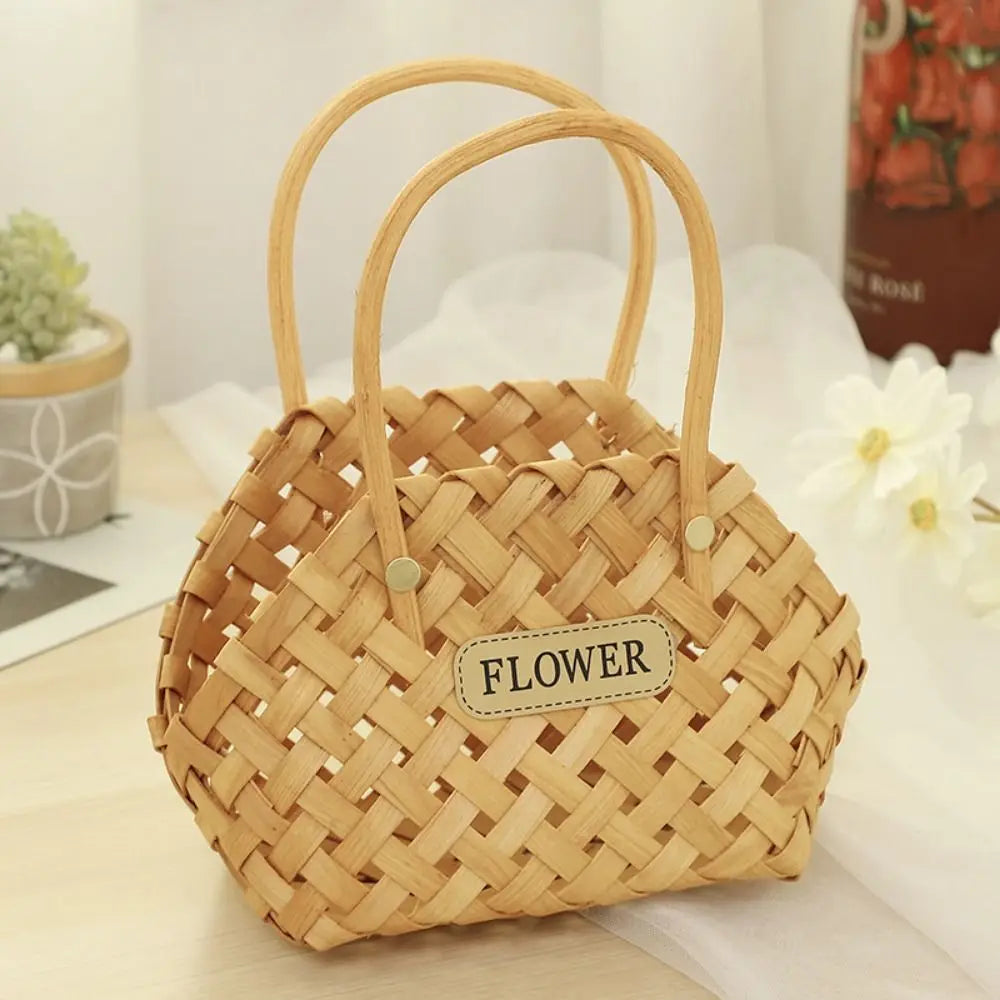 Girl Basket Wicker Baskets Basket Wicker Or Bamboo Baskets Cachepot For Flowers Bamboo Basket Decorative Flower Baskets