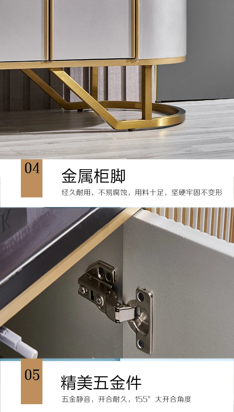 Living Room Storage Cabinet Metal Design Big Showcase Wine Sideboard Luxury Bedroom Meuble De Rangements Home Accessories