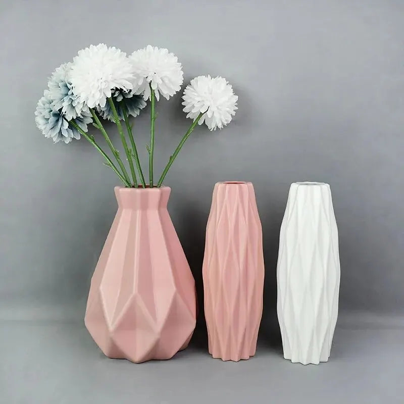 Modern Nordic Basket Vase — Minimalist Decorative Flower Holder