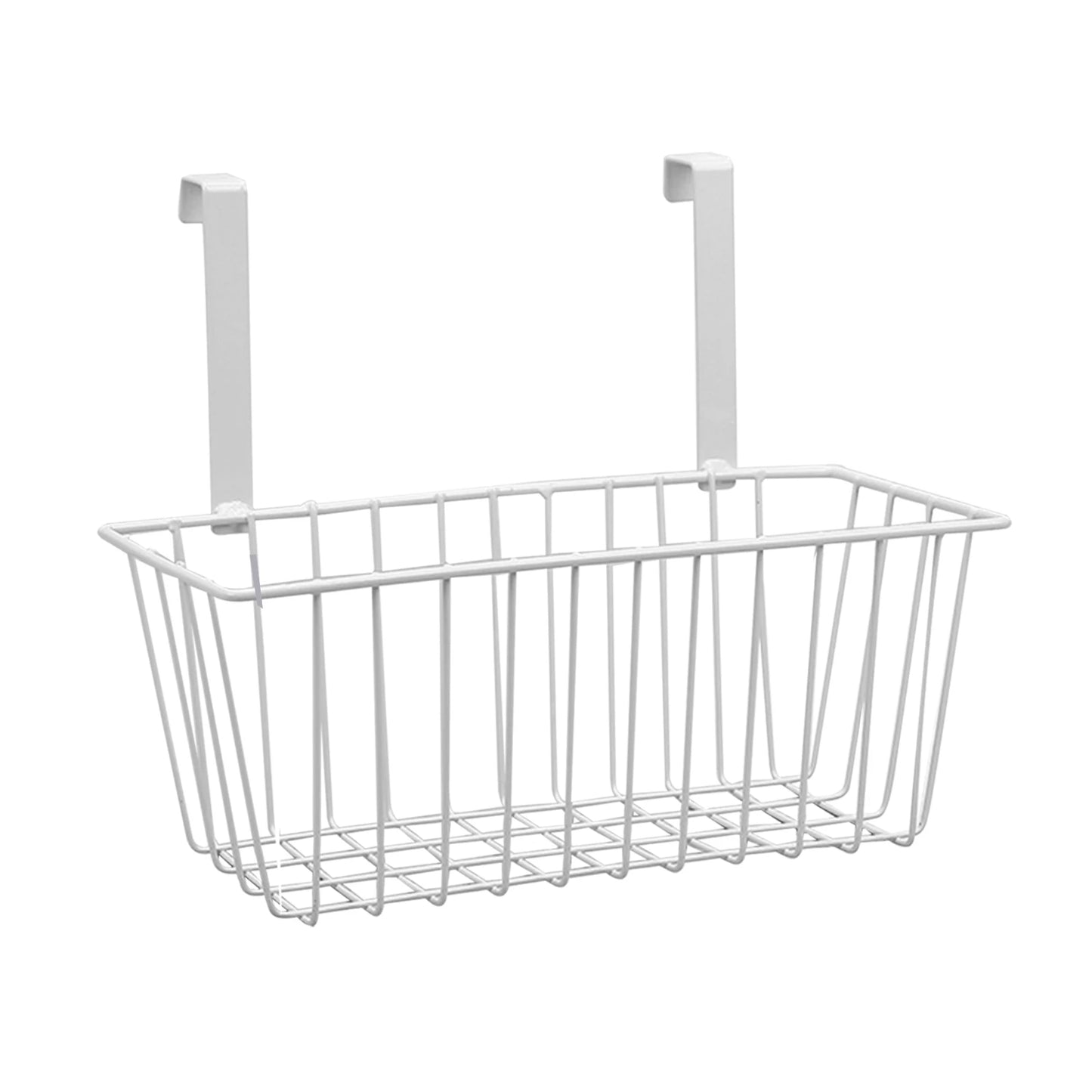 Grid Storage Baskets with Hooks Over Cabinet Door Organizer Wire Basket Hanging Storage Organizer Kitchen Bathroom Organizer