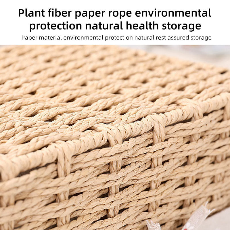 Desk Top Storage Baskets Handmade Storage Box Key Toy Sundries Organizer Laundry Hamper Baskets Clothes Book Snack Storage Box