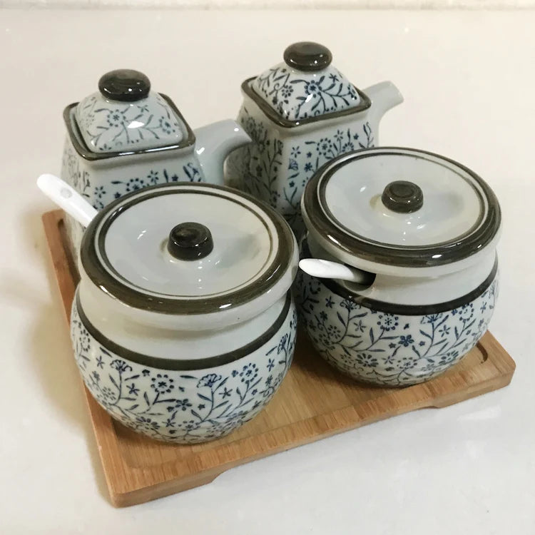 Kitchen Condiment Storage Set, Household Chopstick Holder, Unique Oil Dispenser, Modern Dining Table Organization