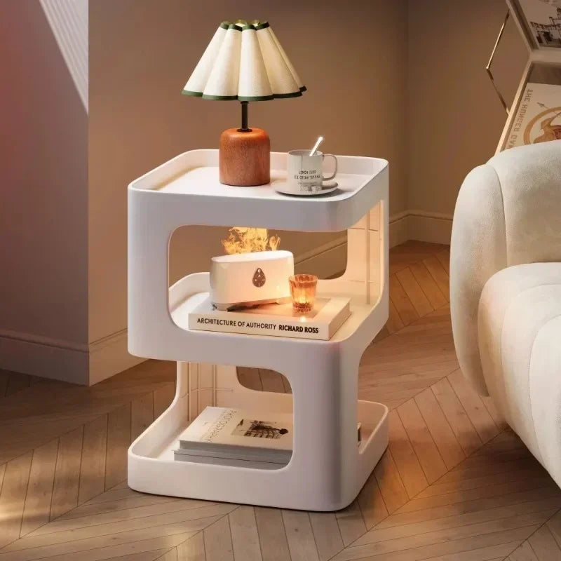 Multi Functional Home Storage Rack Simple and Modern Bedside Table Creative Fashion Detachable Double-layer Storage Platform