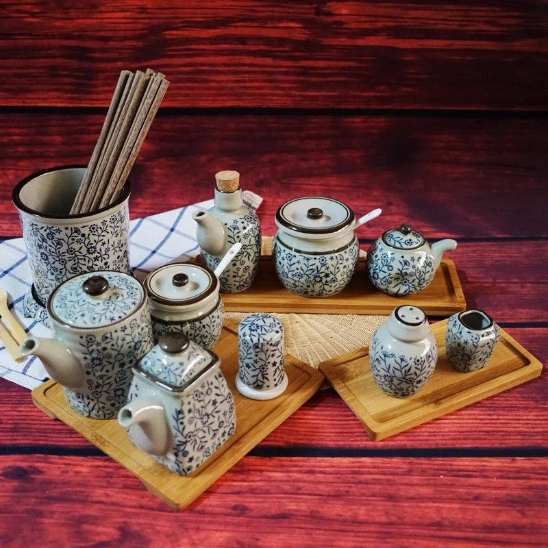 Kitchen Condiment Storage Set, Household Chopstick Holder, Unique Oil Dispenser, Modern Dining Table Organization